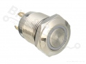 Push button contact 12mm metal round red